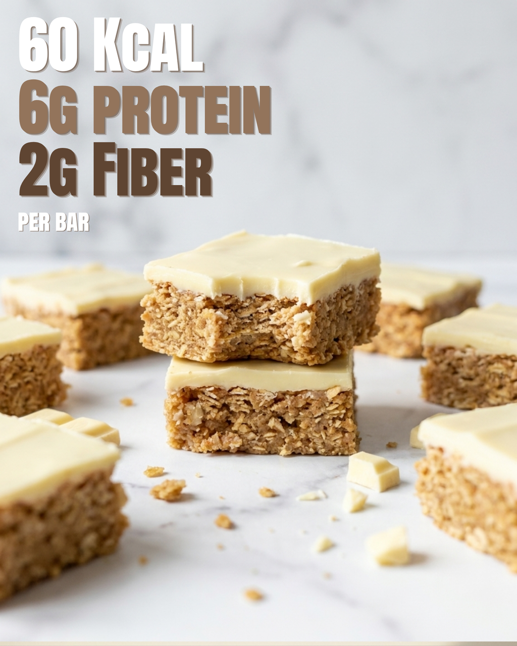 Classic White Chocolate Protein Flapjack, (12 Pieces)